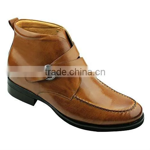 men elegant soft leather ankle boots
