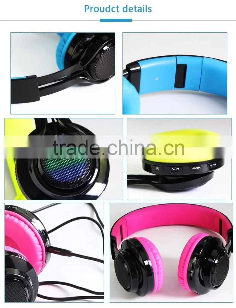 Foldable Wireless Portable FM Receiver Headphone For Music Lover