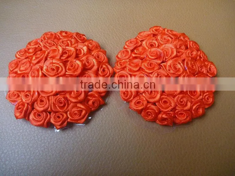 Colorful roses round shaped reusable nipple pasties breast covers lingerie