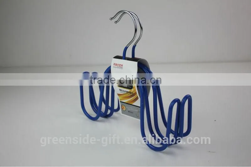 GS8113 PVC plastic coated metal shoes hanger