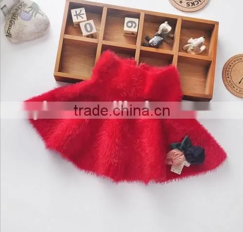Fashion Hot Fur Expansion Skirt Dress Custom Top Quality Low Price New Girl Dress 2015