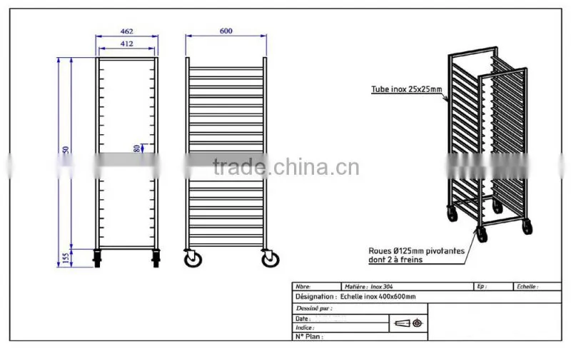 Custom Made Oven Rack For Bakery