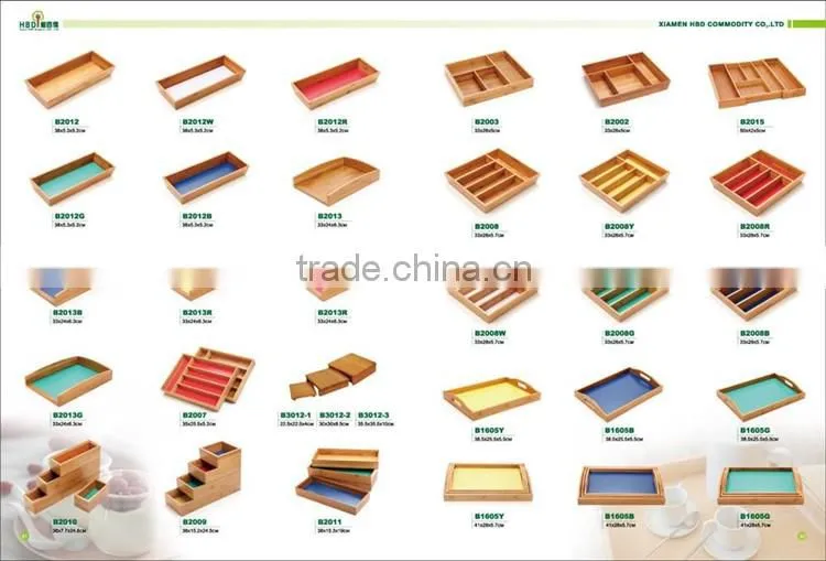 Bamboo kitchen cutlery tray,bamboo organizer,wood cutlery tray wholesale
