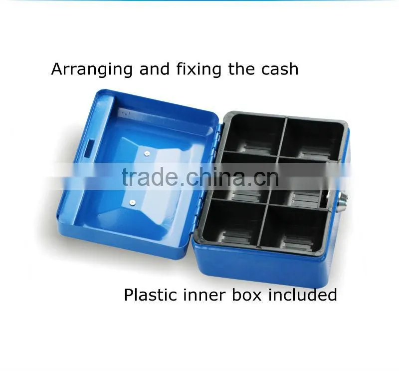 small metal key lock cash safe secutity box