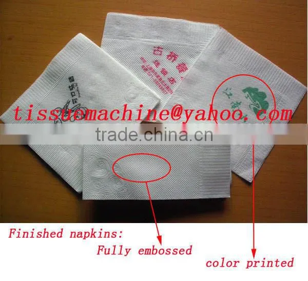 Italy Design Automatic High Speed 1 Color Printing Napkin Machine