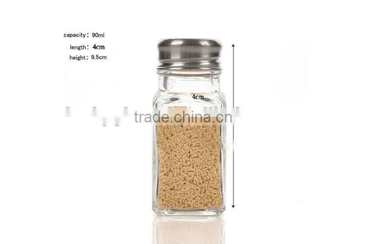 2pcs/set square glass wholesale cruets set in a PVC box