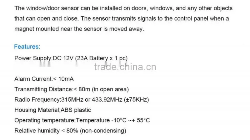 Remote control by App smart alarm system burglar alarm system pir motion sensor home security alarm system