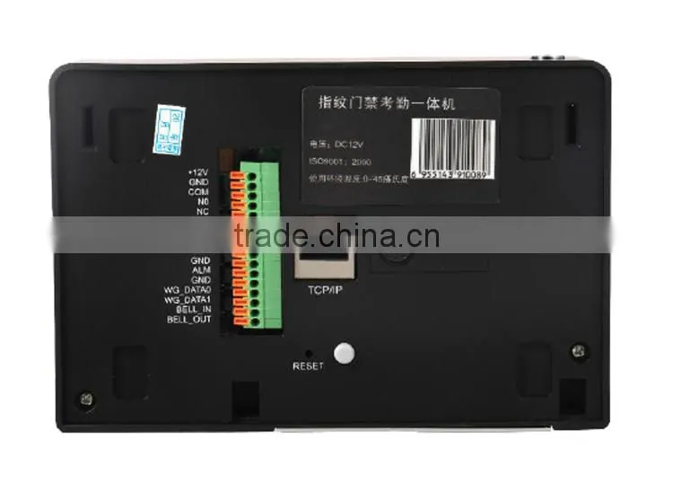 3.5'' TFT color Touch screen TCP/IP network Wiegand26/34 proximity card fingerprint time attendance systems