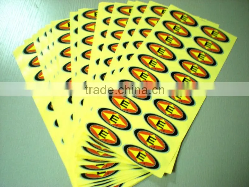 Custom Yellow Alert Sticks In Guangzhou custom made adhesive sticker