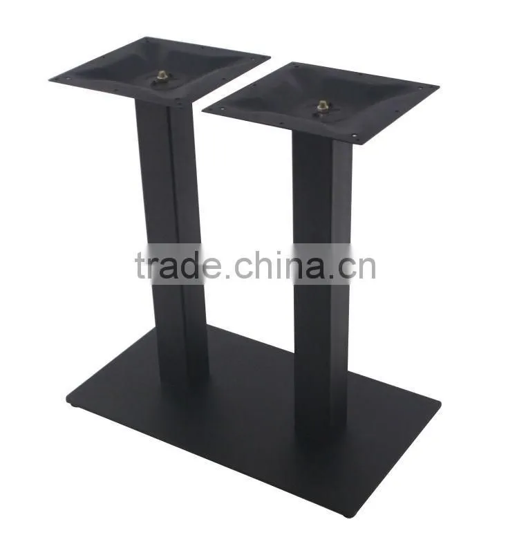 Texture Black Powder Steel Square Metal Table Legs
