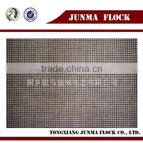 Coffee Small Checks Style Used Clothing Flocking Print Fabric