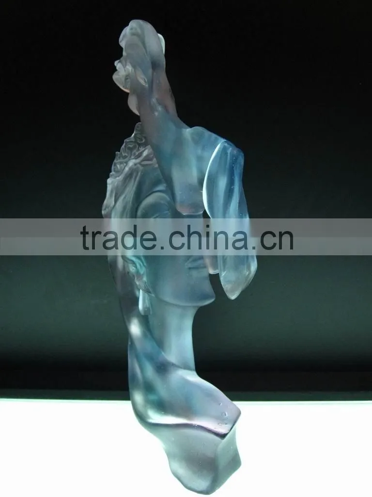 BJ005 pate de verre crystal statue souvenir