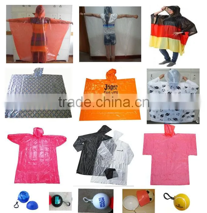 plastic hooded rain cape