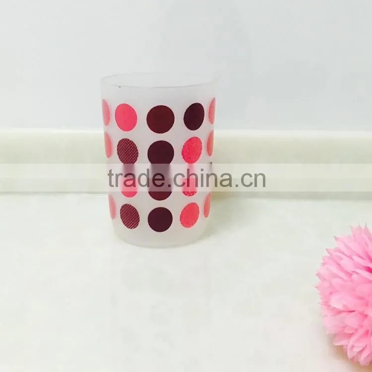 Custom printed pp plastic cup with geometry design