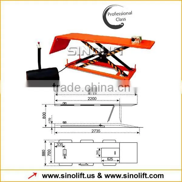 TE500 Motocycle Scissor Lift Tabe