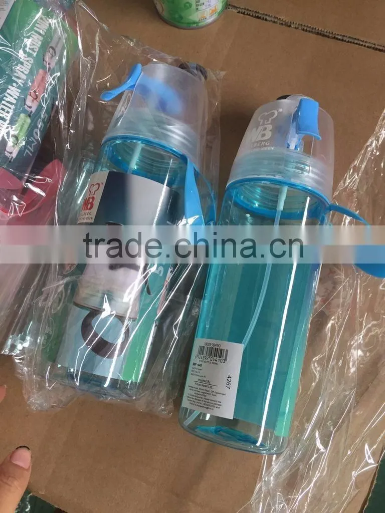 Creative Outdoor Spray bottle Misting and Sipping Sport Water Bottle BPA Free