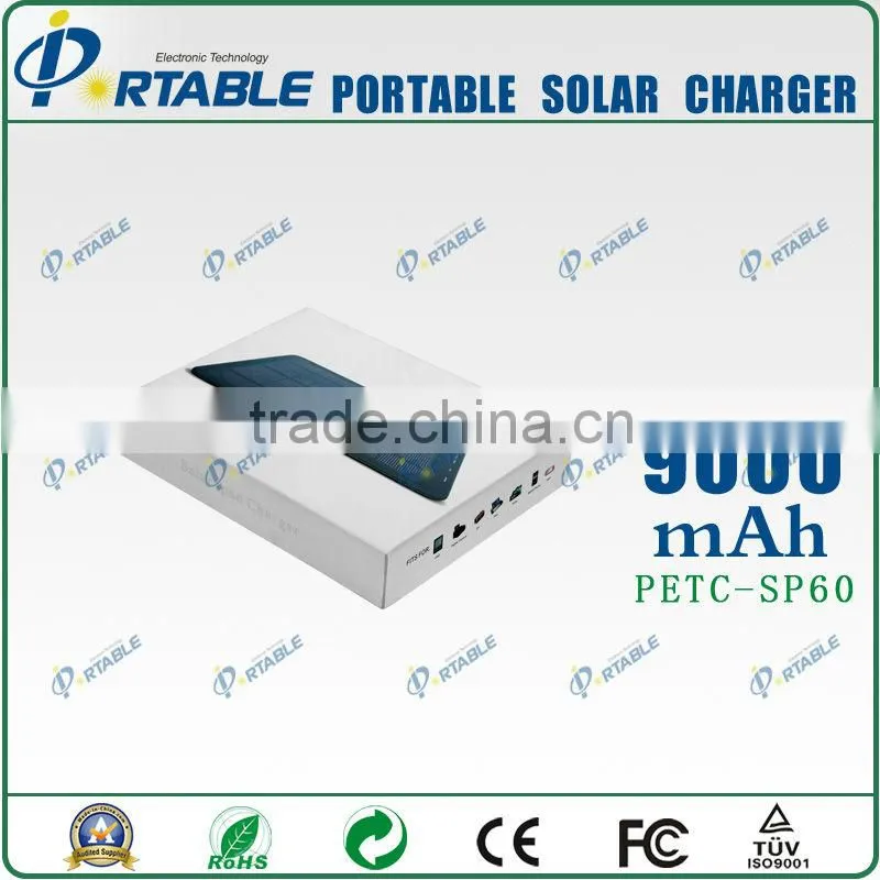 solar power residential 9000mah solar power bank charger for outdoors