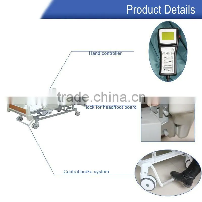OEM two functions manual hospital bed with dining board hospital beds electrical hospital bed