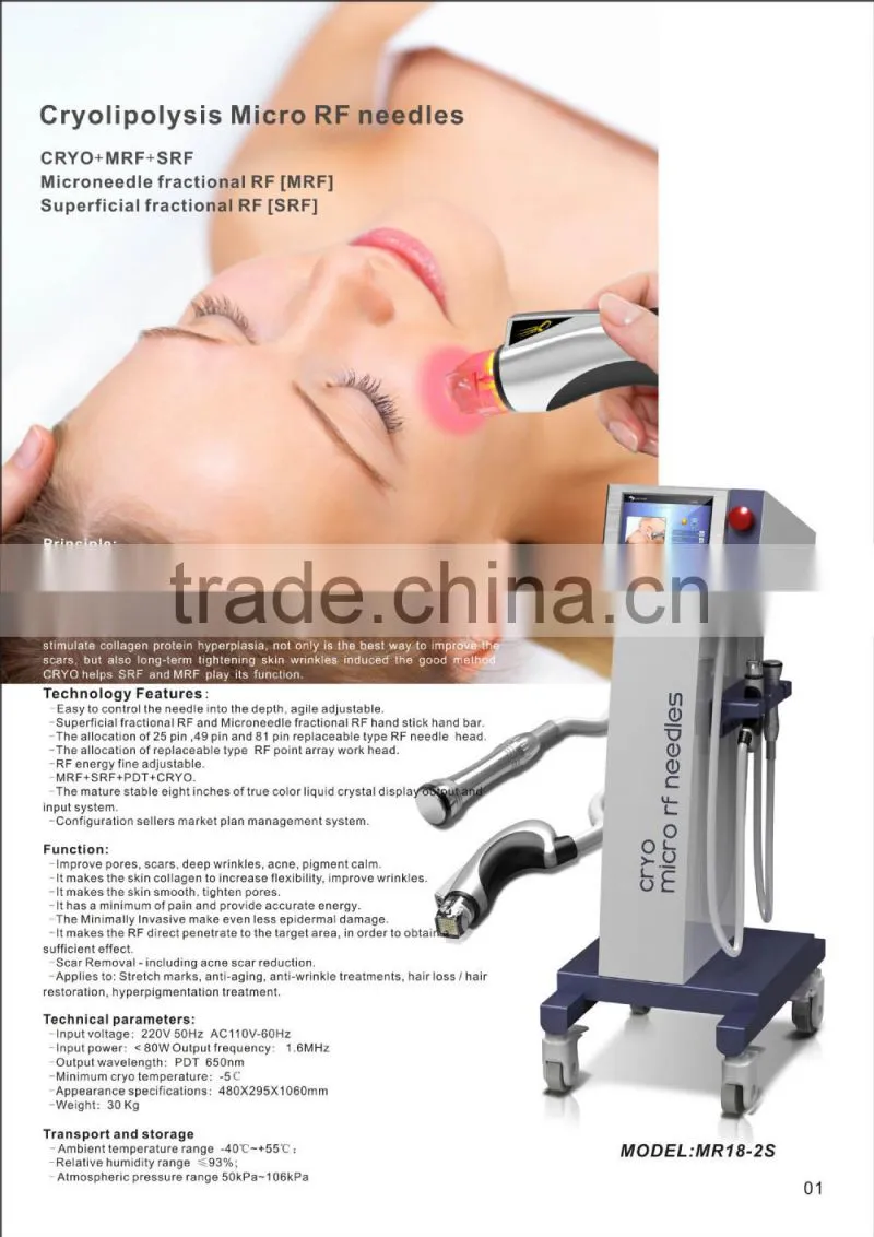 LINGMEI manufacturer salon use rf cooling thermgic face lifting machine/fractional rf face lifting equipment