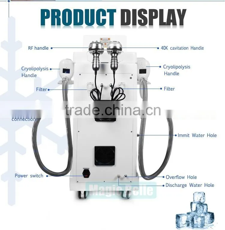 Cavitation Slimming Machine Fat Freezing Machine 2 Cryo Handles Cryolipolysis for Sale