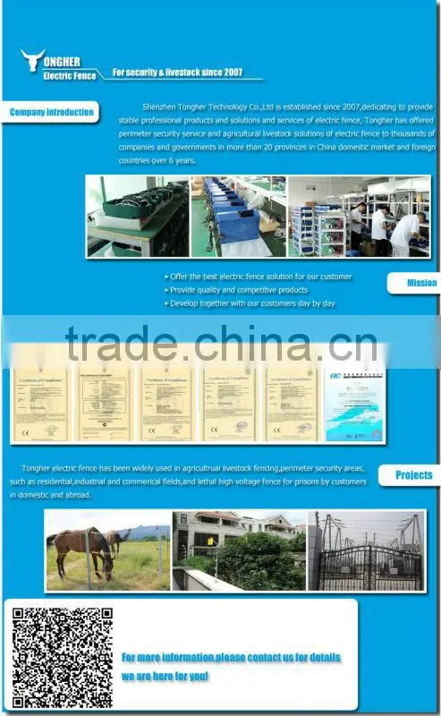 Aluminum electric fence terminal end pole,post