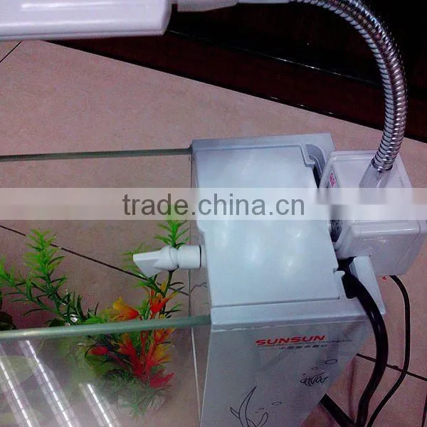Fashion new arrive crystal aquarium tank fish with LED light of mini size