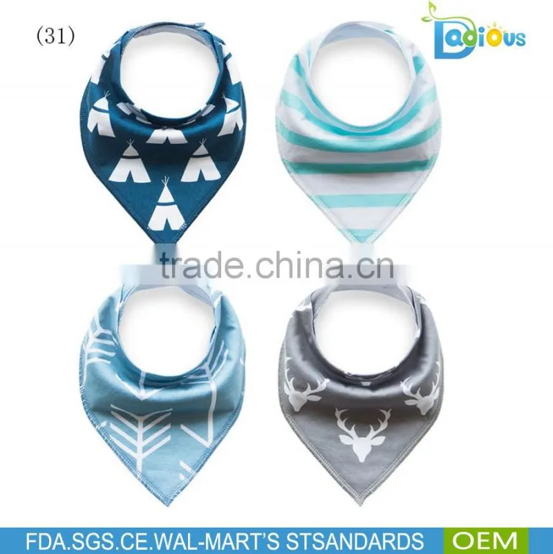 wholesale New arrival fashion cotton triangle baby bandana bibs baby bib for boys girls