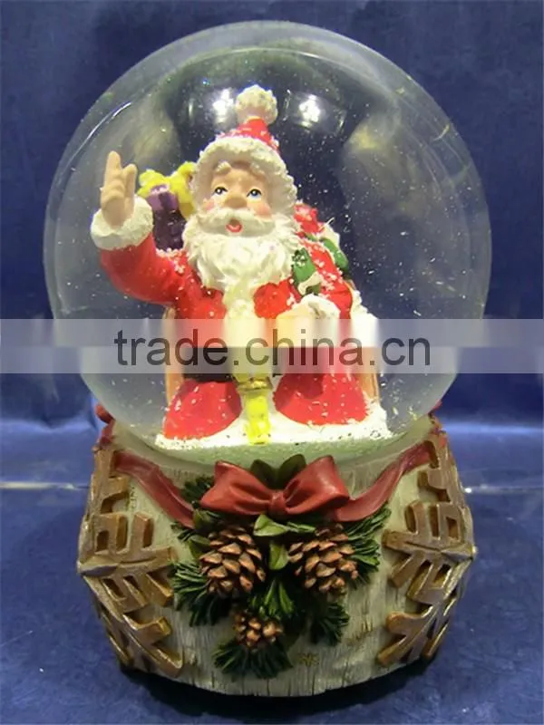 Resin Santa Claus Christmas Snow Globe