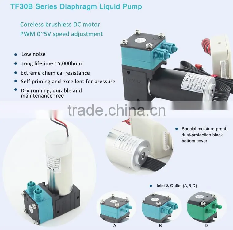 TOP performance diaphragm 12V dc vacuum pump