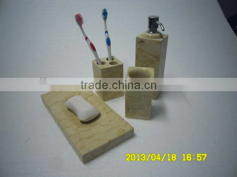 Fashion design bathroom beige marble vanity basin