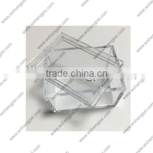 Cleverish portable cute transparent rectangle plastic storage jewelry wedding box kit