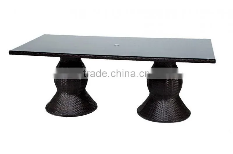 2017 Trade Assurance most popular outdoor alum frame rattan restaurant used dinning table set
