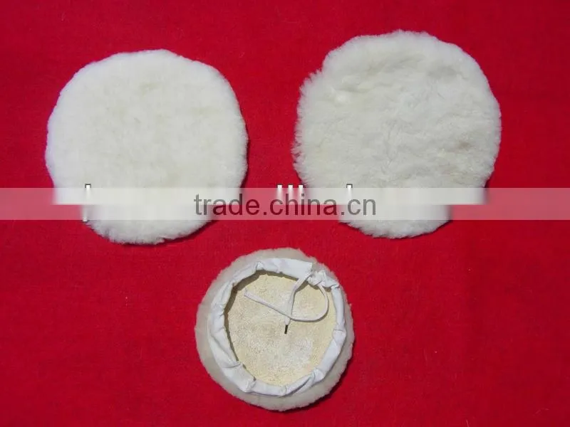 Wool buffing pad