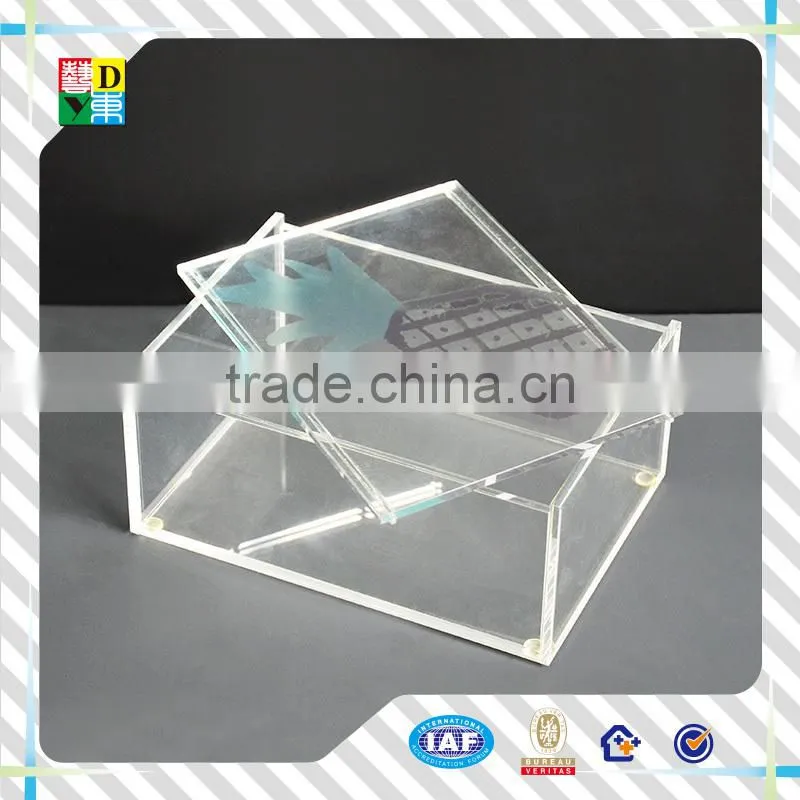 High quality clear acrylic pen holder box shop use/2015customized simple useful design acrylic pencil display made in China