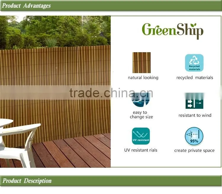 UV protective garden fencing/nature looking/recycled _ GreenShip