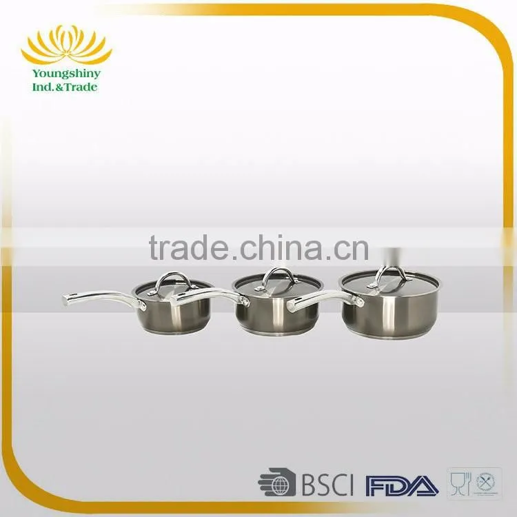 High quality household 3pc magic kitchen camping stainless steel cookware