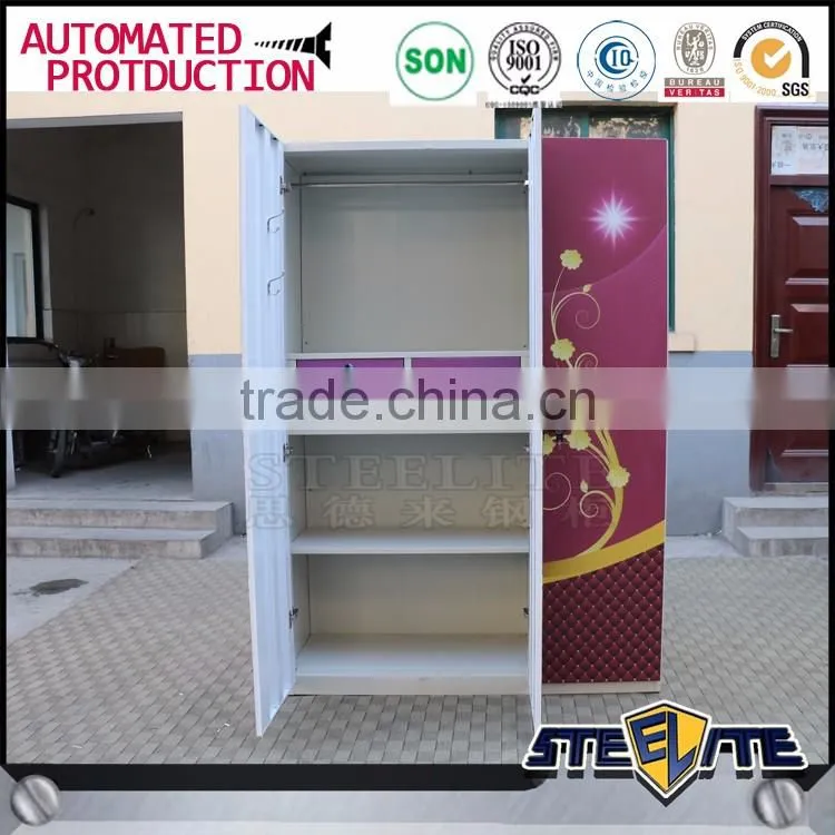 Wholesale locking clothing cabinet bedroom lockable clothes wardrobe closet
