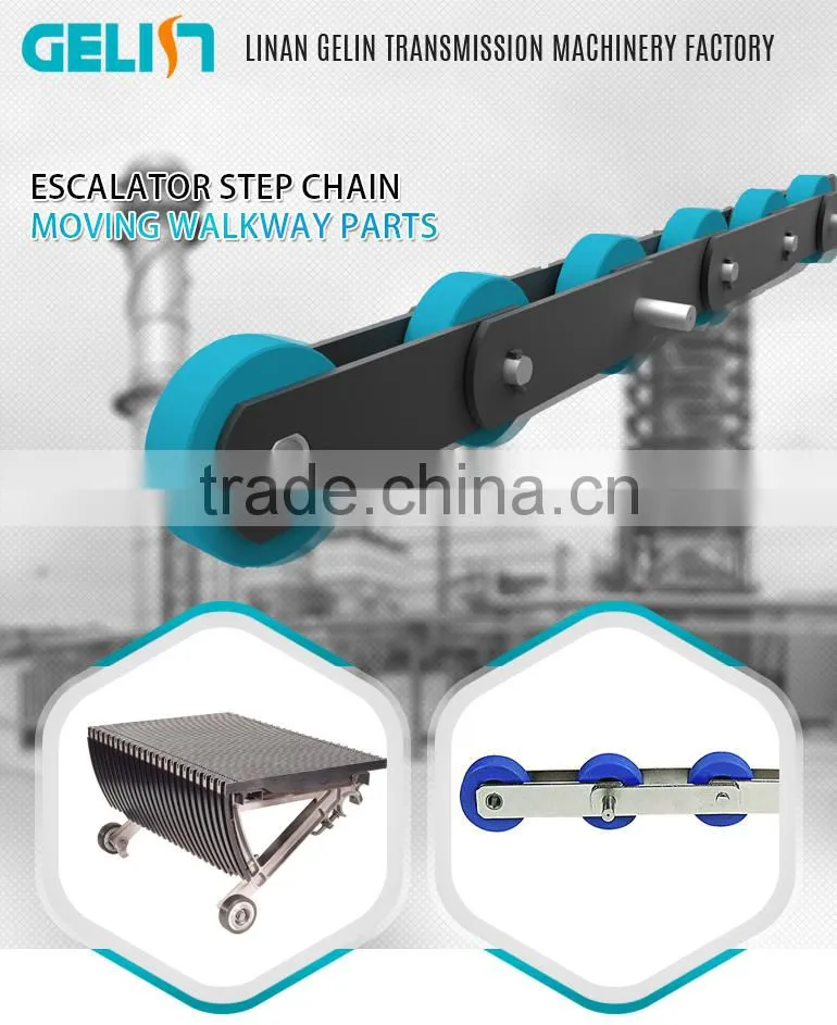 ST133F6 Moving Walkway Partes steel roller escalator step chain