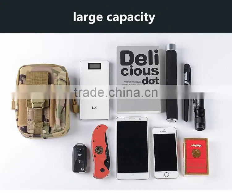 Outdoor sports the molle tactical pockets male 5.5/6 inch waterproof phone bag wear belt running hang bag