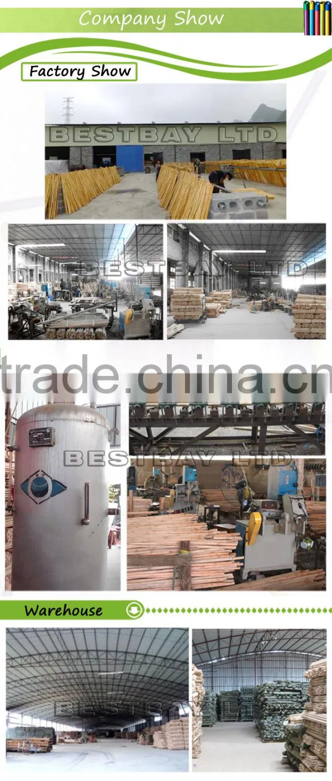 Cheap price wooden handle brush/long handle soft brush/wooden broom stick making machine