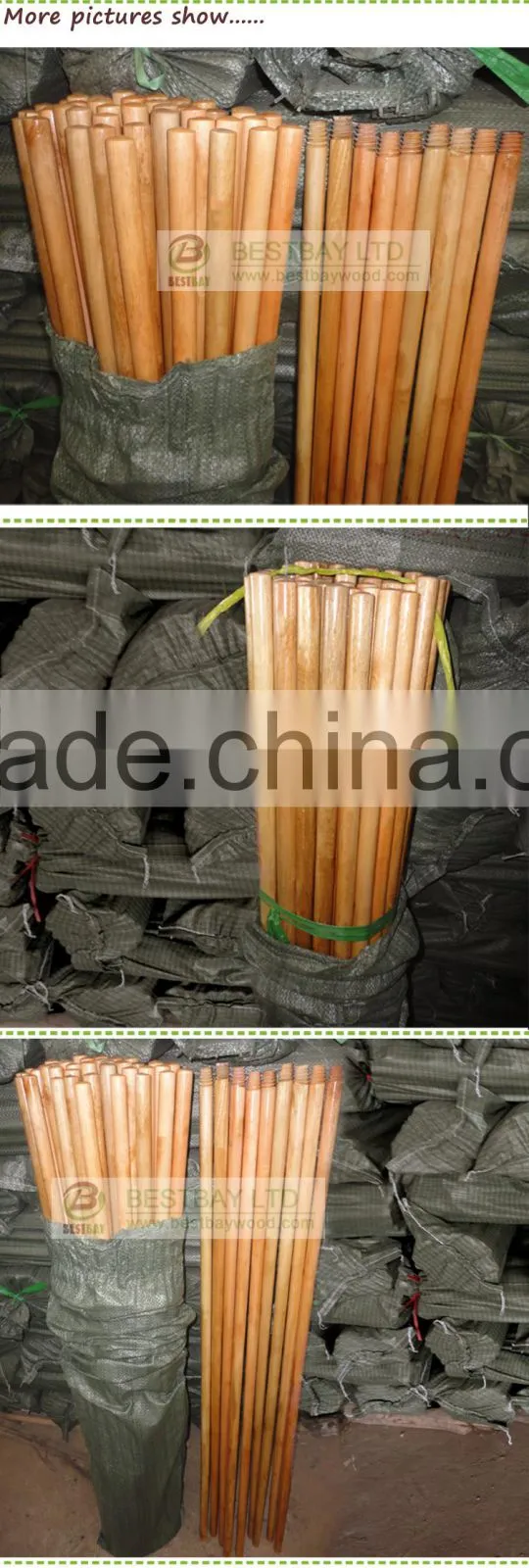 10 days fast delivery varnish coated wooden broom handle