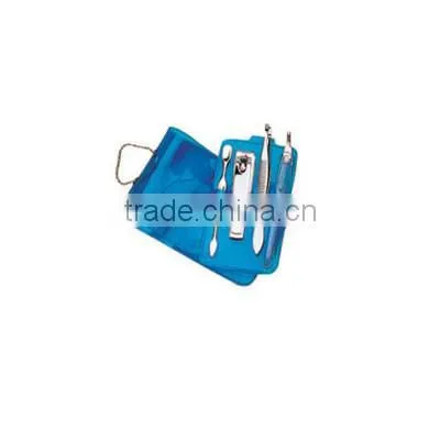4pcs mini manicure set with blue transparent plastic bags