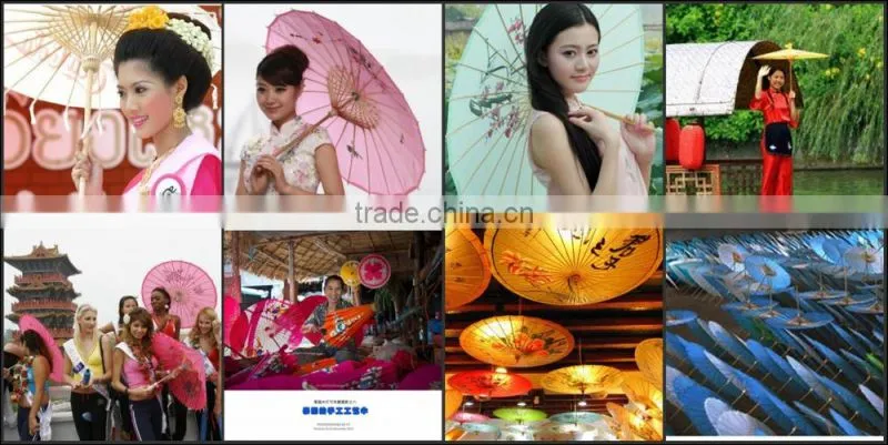 High quality wedding silk parasol in bamboo crafts