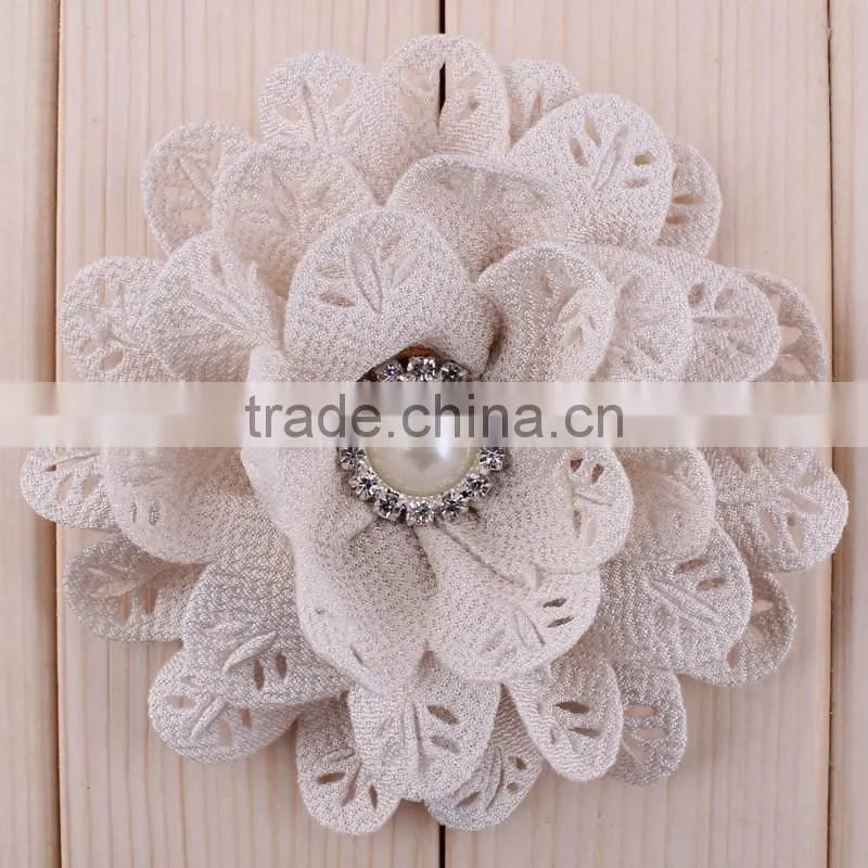hot sale fabric flower clip for baby girls