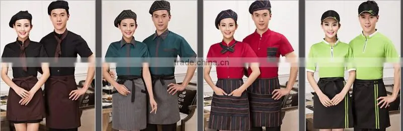Custom Polycotton plain color cooking apron kitchen apron