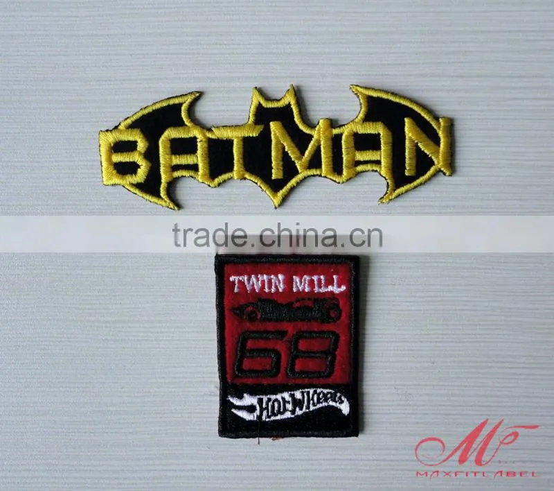2016 China super embroidery patch and badge labels for clothing