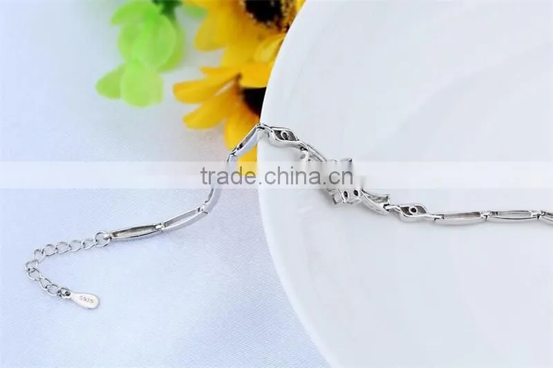 925 sterling silver new design fashion snowflake bracelet