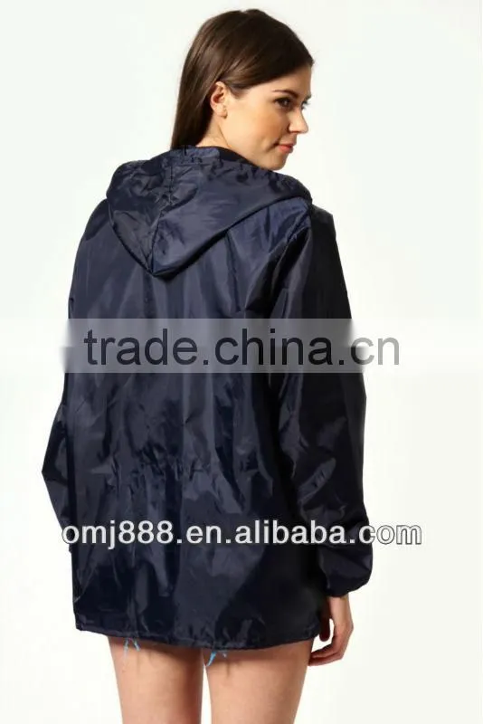 2014 Black long sleeve hood fashion bethany Pac- A- Mac jacket