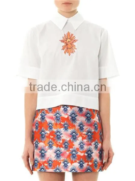 Mini Style Polo Design New Model Shirts Ladies Office Wear