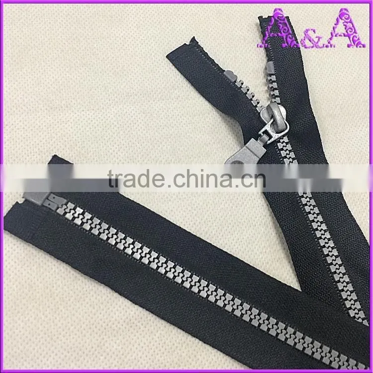 #8 #10, whole sale large plastic zipper,derlin zipper,big teeth plastic zipper